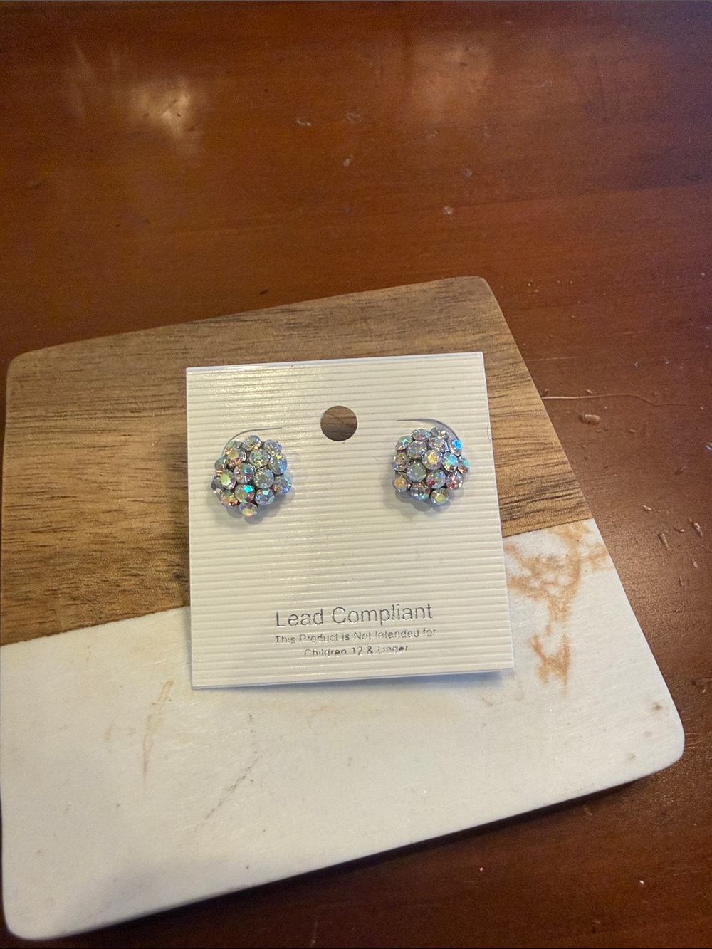 Aurora Crystal Cluster Stud Earrings